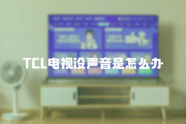 TCL電視沒聲音是怎么辦