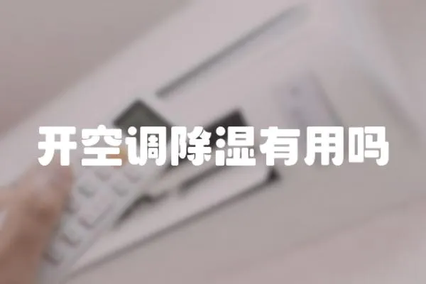 開空調除濕有用嗎