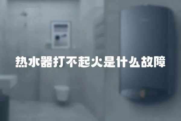 熱水器打不起火是什么故障