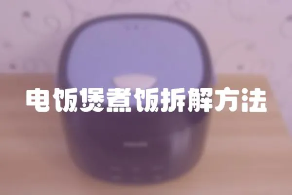 電飯煲煮飯拆解方法