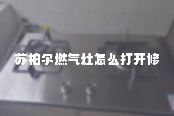 苏柏尔燃气灶怎么打开修