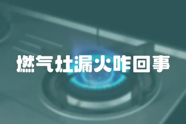 燃氣灶漏火咋回事