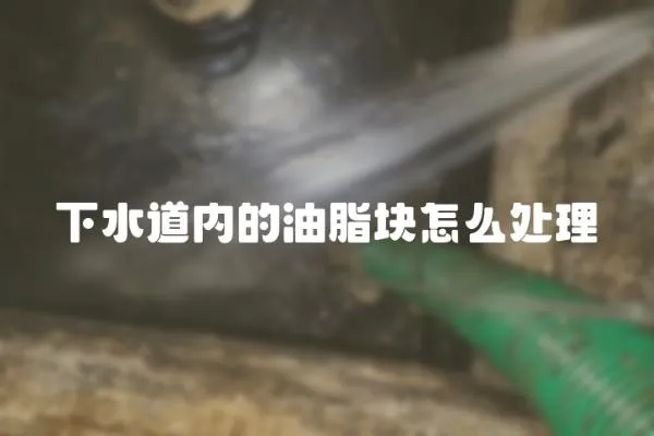 下水道內(nèi)的油脂塊怎么處理