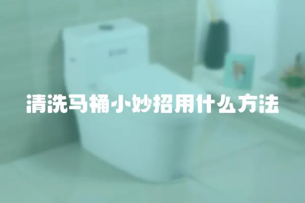 清洗馬桶小妙招用什么方法