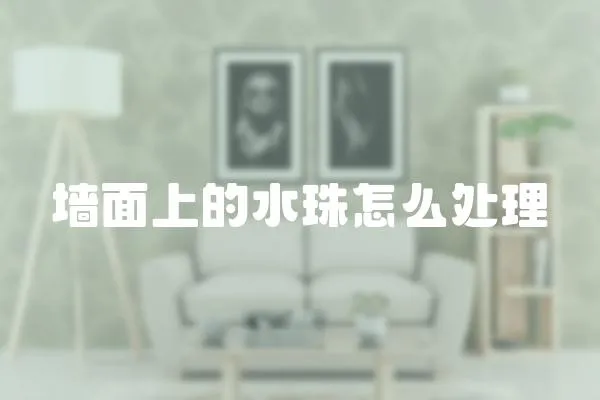 墻面上的水珠怎么處理