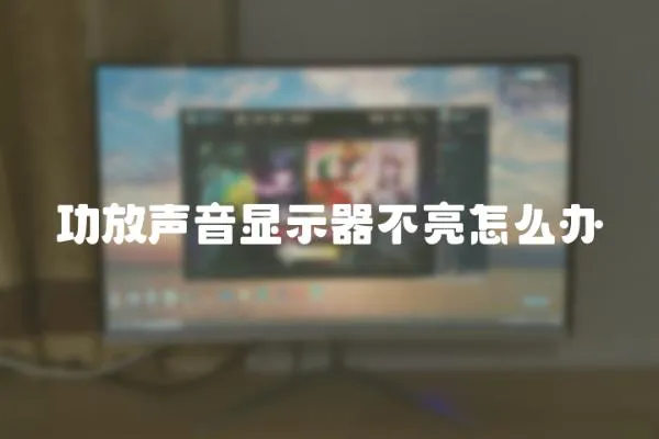 功放聲音顯示器不亮怎么辦
