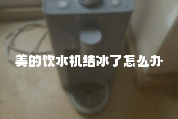 美的飲水機結冰了怎么辦