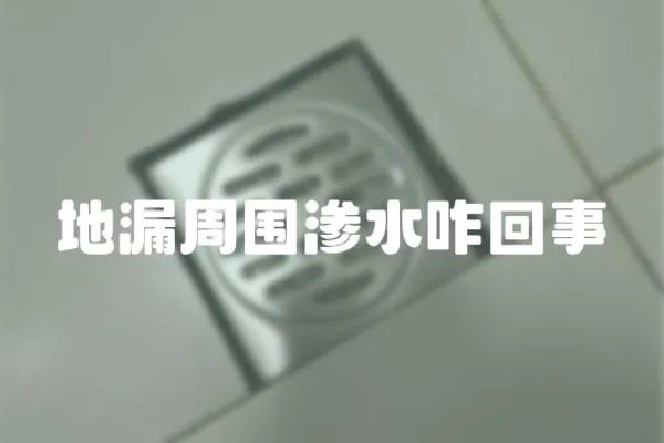 地漏周圍滲水咋回事