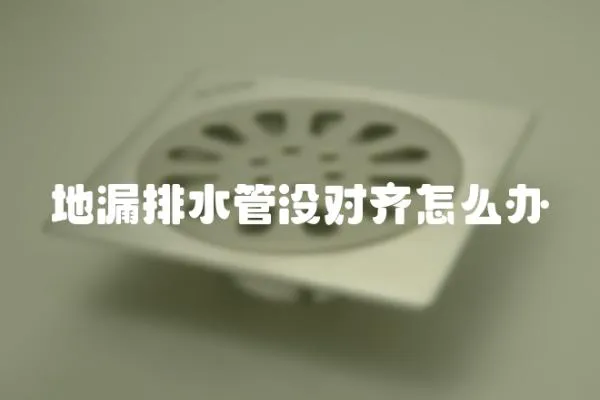 地漏排水管沒對齊怎么辦