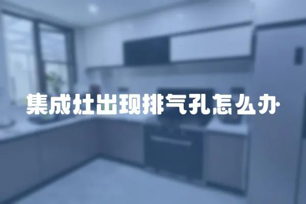 集成灶出現(xiàn)排氣孔怎么辦