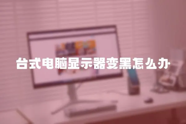 臺式電腦顯示器變黑怎么辦