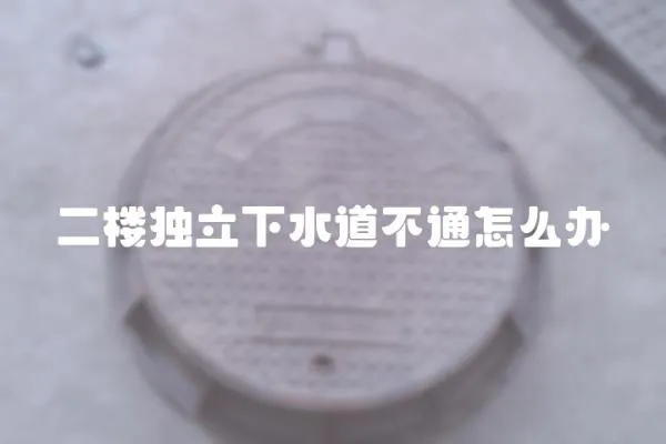 二樓獨立下水道不通怎么辦