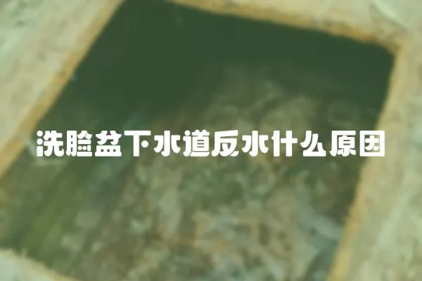 洗臉盆下水道反水什么原因
