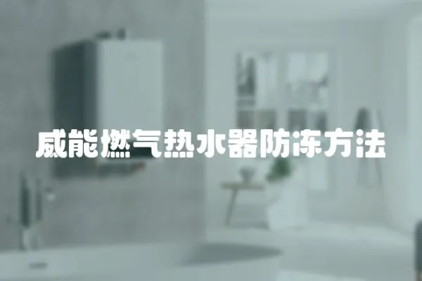威能燃氣熱水器防凍方法