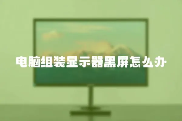 電腦組裝顯示器黑屏怎么辦