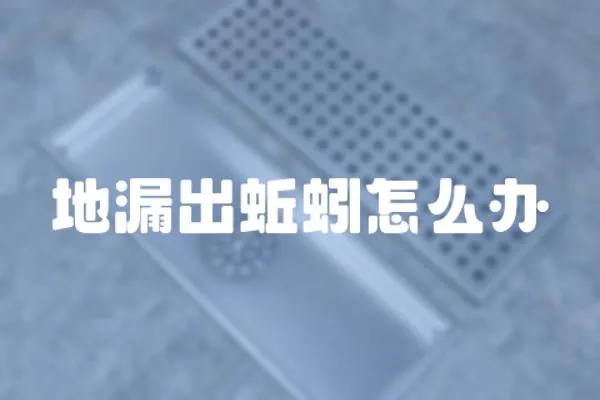 地漏出蚯蚓怎么辦