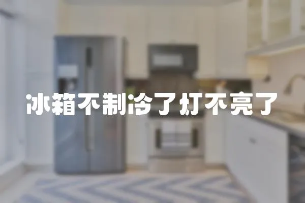 冰箱不制冷了燈不亮了