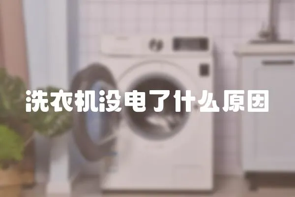 洗衣機沒電了什么原因