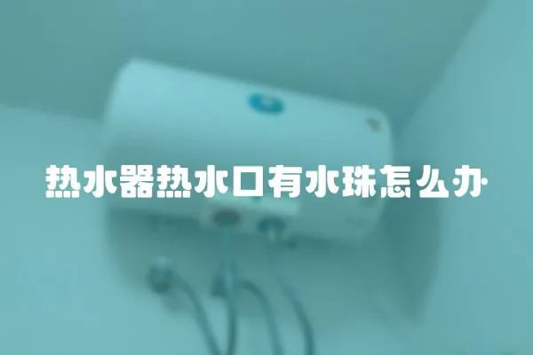 熱水器熱水口有水珠怎么辦