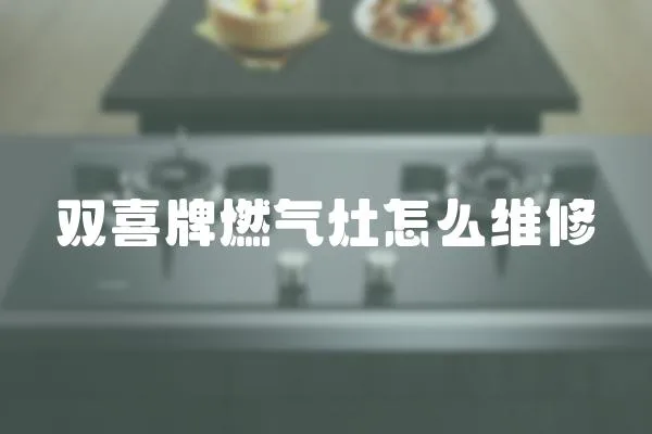 雙喜牌燃氣灶怎么維修