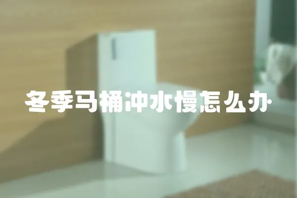冬季馬桶沖水慢怎么辦