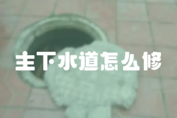 主下水道怎么修
