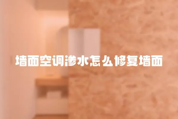 墻面空調(diào)滲水怎么修復(fù)墻面