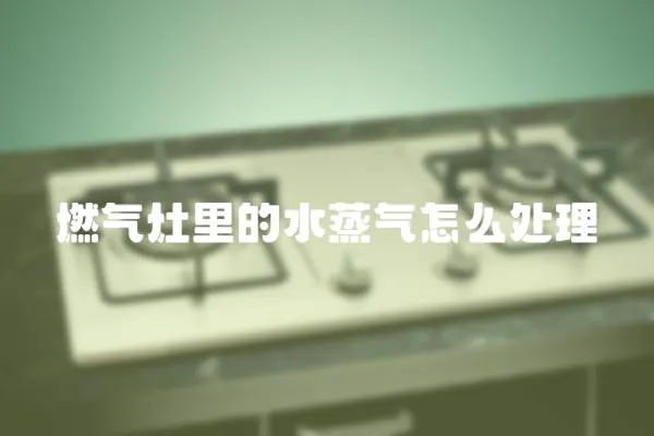 燃氣灶里的水蒸氣怎么處理