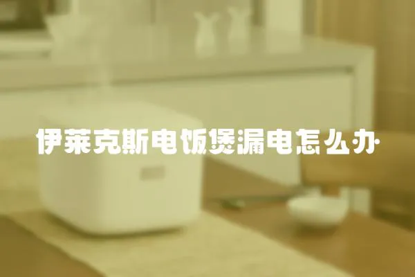 伊萊克斯電飯煲漏電怎么辦