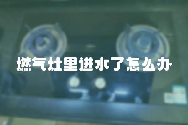 燃氣灶里進水了怎么辦