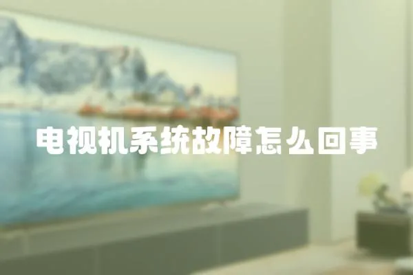 電視機系統故障怎么回事