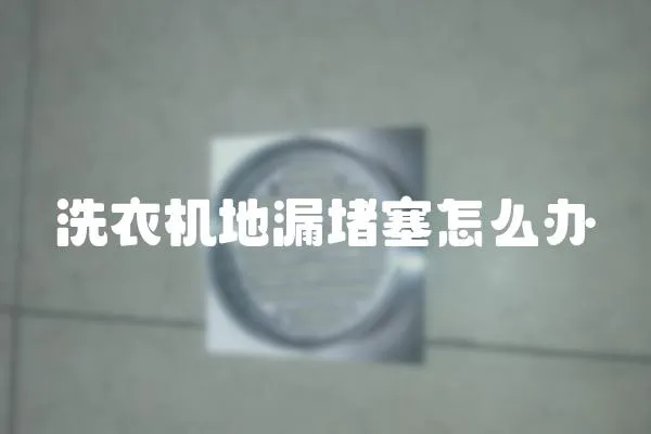 洗衣機(jī)地漏堵塞怎么辦