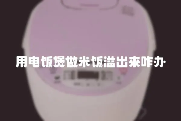 用電飯煲做米飯溢出來咋辦