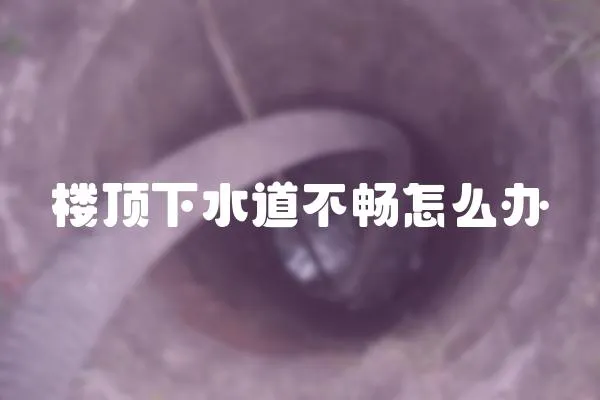 樓頂下水道不暢怎么辦