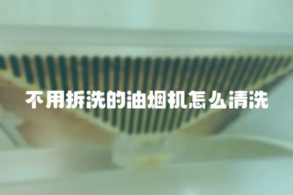 不用拆洗的油煙機(jī)怎么清洗