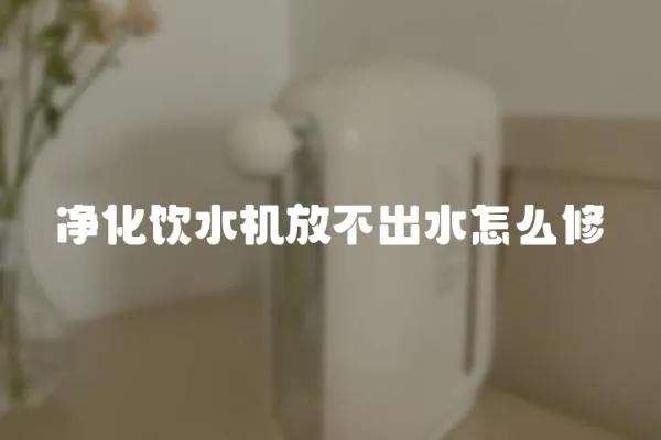 凈化飲水機放不出水怎么修