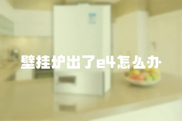 壁掛爐出了e4怎么辦