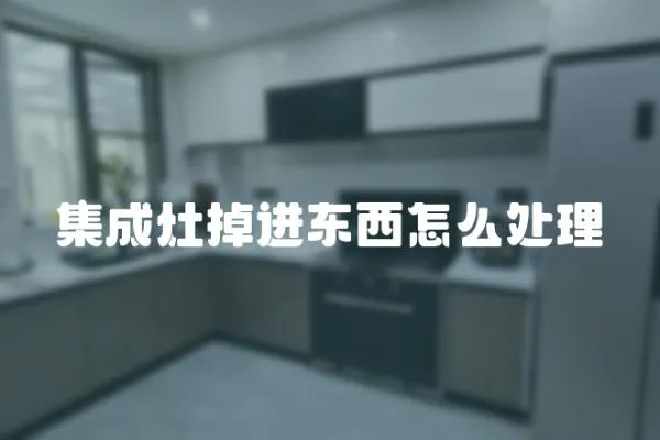 集成灶掉進東西怎么處理
