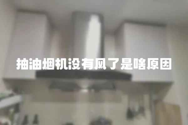 抽油煙機沒有風了是啥原因