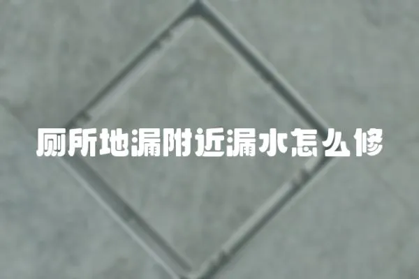 廁所地漏附近漏水怎么修