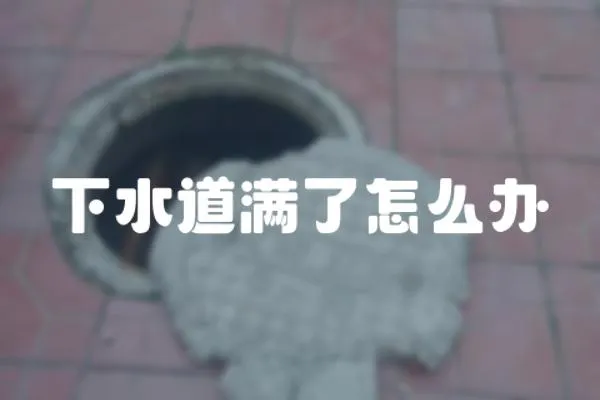 下水道滿了怎么辦