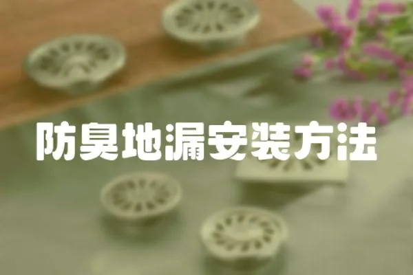 防臭地漏安裝方法