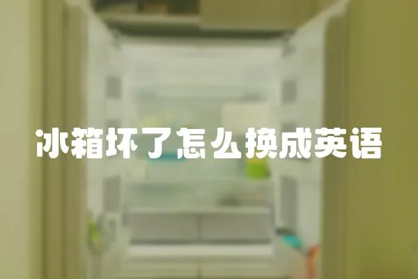 冰箱壞了怎么換成英語