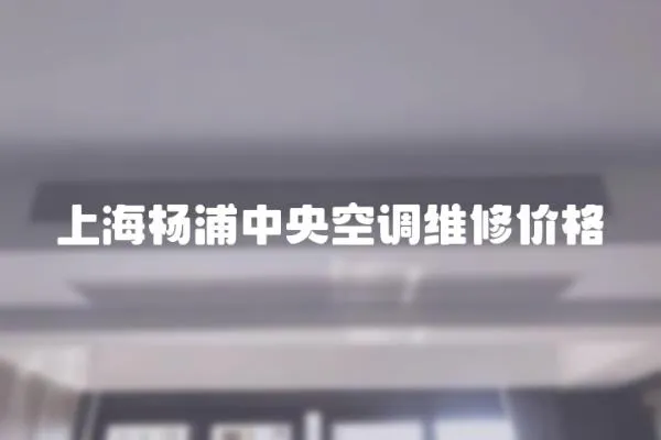 上海楊浦中央空調維修價格