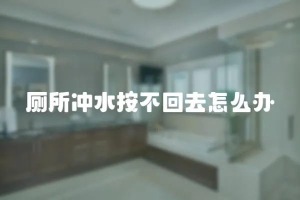 廁所沖水按不回去怎么辦