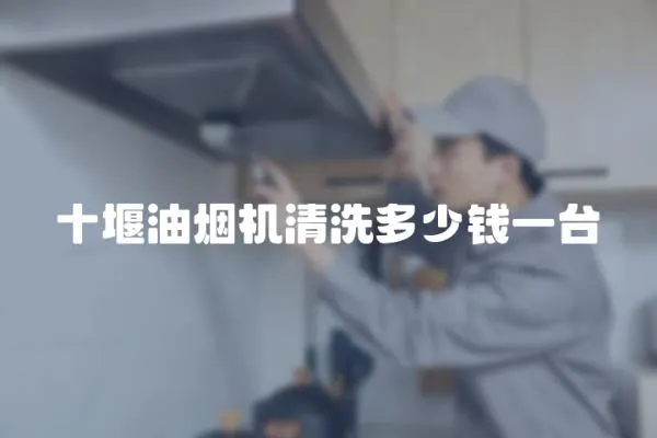 十堰油煙機清洗多少錢一臺