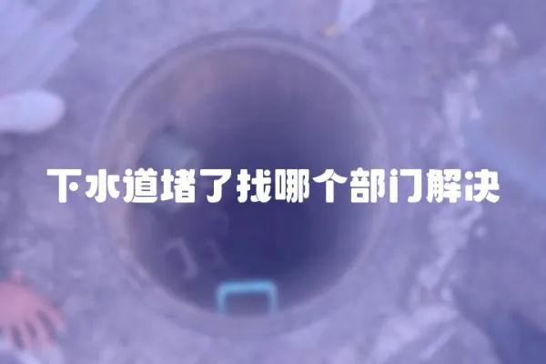 下水道堵了找哪個部門解決