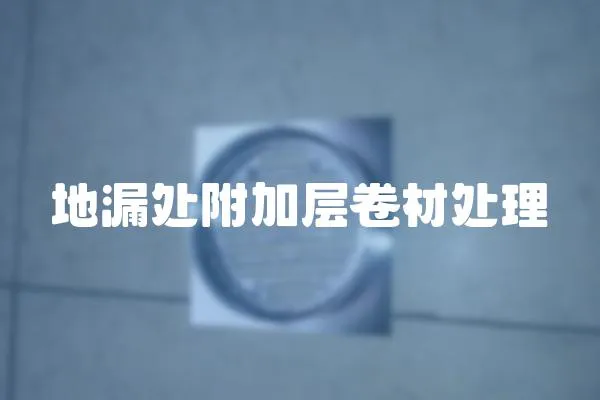 地漏處附加層卷材處理