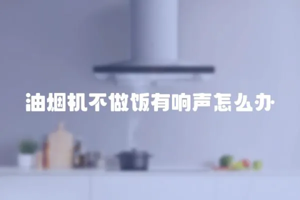 油煙機不做飯有響聲怎么辦
