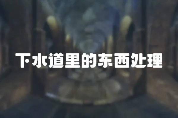 下水道里的東西處理